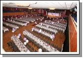 Table layout for "The National Youth Awards 2007" hosted by the No Name! Club in the TF Royal Theatre Castlebar. Photo:  Michael Donnelly