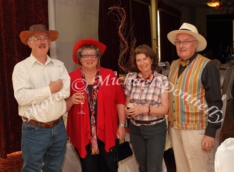 Pictured at the Castlebar Rotary President's  (Caroline Costello) "Wild West Party night" 2010  in  Breaffy House Resort, Castlebar, from left: Joseph Martin, President  Sligo Rotary Club; Paula Gilvarry, Sligo; Andrea Martin and Damien Brennan, Sligo. Photo: © Michael Donnelly