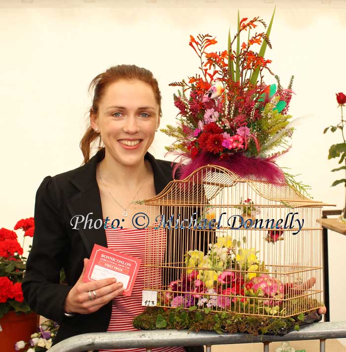 Marita Golden Ballina with Best creative flower arrangement at Bonniconlon 61st Agricultural Show and Gymkhana . Photo: © Michael Donnelly