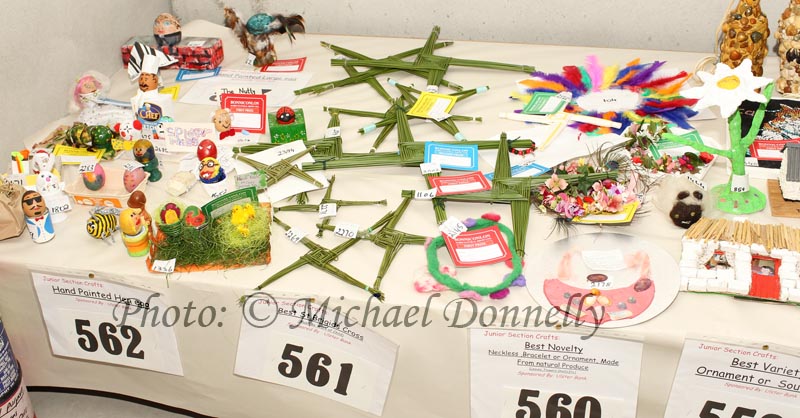 Hand painted eggs, St Brigids Crosses and ornaments at Bonniconlon 61st Agricultural Show and Gymkhana. Photo: © Michael Donnelly