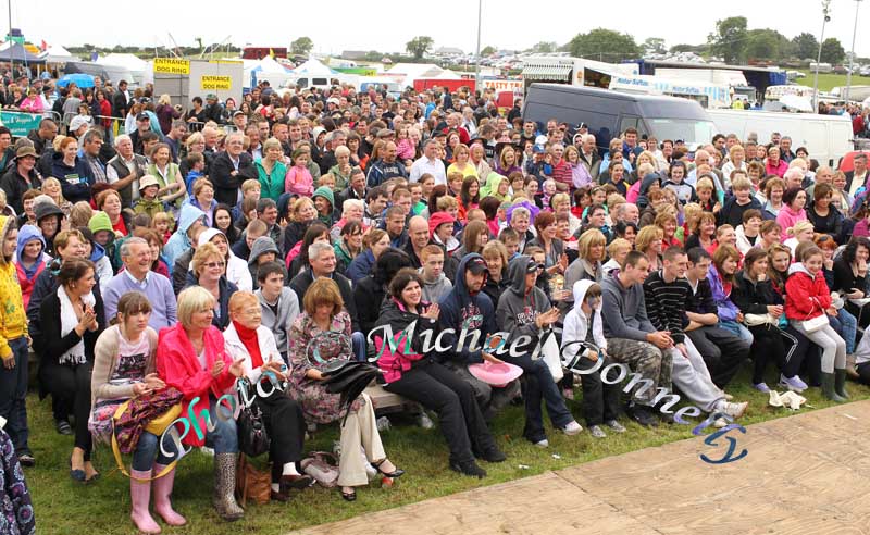 A section of the crowd watch the final of the "Rose of Bonniconlon" at Bonniconlon 61st Agricultural Show and Gymkhana. Photo: © Michael Donnelly