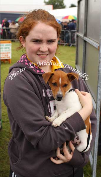 Jane O'Connor, Kiltoom Co Roscommon, pictured at Bonniconlon 61st Agricultural Show and Gymkhana with her dog "Finn".Photo: © Michael Donnelly