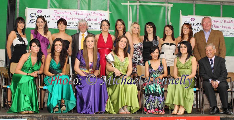 Aoife Conlon the new "Rose of Bonniconlon" pictured with the Finalists  at Bonniconlon 61st Agricultural Show and Gymkhana, included in photo are Matt Farrell, Paddy Moran and Pat Boyle.Photo: © Michael Donnelly