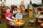 Conor and Andrew Gallagher, Killala pictured at Bonniconlon 61st Agricultural Show and Gymkhana at "Wonderful Wood Creations" stand of Jason Costello Knock and Barry Costello, Raheny. Photo: © Michael Donnelly