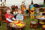 Conor and Andrew Gallagher, Killala pictured at Bonniconlon 61st Agricultural Show and Gymkhana at "Wonderful Wood Creations" stand of Jason Costello Knock and Barry Costello,  Raheny. Photo: © Michael Donnelly