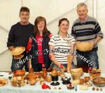 Pictured with their Wood Turned items at Bonniconlon 61st Agricultural Show and Gymkhana, from left: Michael Hunt Aghamore, Emma and Veronica Horan Ballintubber and Pat O'Malley, Belcarra. Photo: © Michael Donnelly