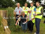 Enjoying the judging at Bonniconlon 61st Agricultural Show and Gymkhana, front from left: Eamon Duffy, (Judge); Tom Clarke and Alec Heath; At back Darragh Treacy, Richard McKenzie and Cillian Foody. Photo: © Michael Donnelly