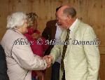 Lily Moran, President Bonniconlon Agricultural Show greets, Mr Joe Kennedy, Mayo man of the Year, who performed the official opening of Bonniconlon 61st Agricultural Show and Gymkhana