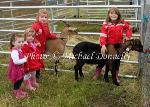 Keeping the goats company at the end of the day at the Bonniconlon 61st Agricultural Show and Gymkhana, from left: Shauna Igoe, Bonniconlon, Erin and Megan O'Boyle, Bangor Erris  and Emma Greavy Bonniconlon . Photo: © Michael Donnelly