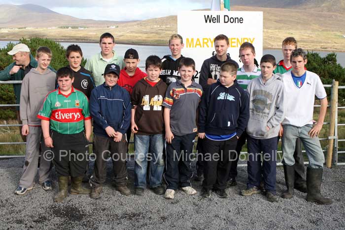 Young competitors who took part in a sheep Judging event at the 21st Achill Sheep Show (Taispentas Caorach Acla 2007) at Pattens Bar, Derreens Achill. Photo:  Michael Donnelly