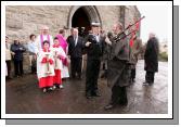 Discussing procedure at the commemorations in Foxford Co Mayo Ireland to mark the 150th Anniversary of the death of Admiral William Brown, who was born in Foxford in 1777, Admiral Brown Scciety Foxford. Photo Michael Donnelly