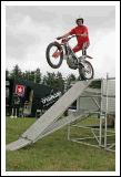 Andrew Perry, Dundonald Co Down, of Trialstar performing stunts at the 88th Claremorris Agricultural Show. Photo:  Michael Donnelly