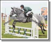 Diarmuid Burke, Enniscrone on Athy Rory Silver Touch at Claremorris Agricultural Show. Photo:  Michael Donnelly