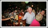 Tom Lyons gets his last pint in the Humbert Inn, Castlebar on Sunday Night last, as the Humbert closed it doors for the last time. Photo:  Michael Donnelly