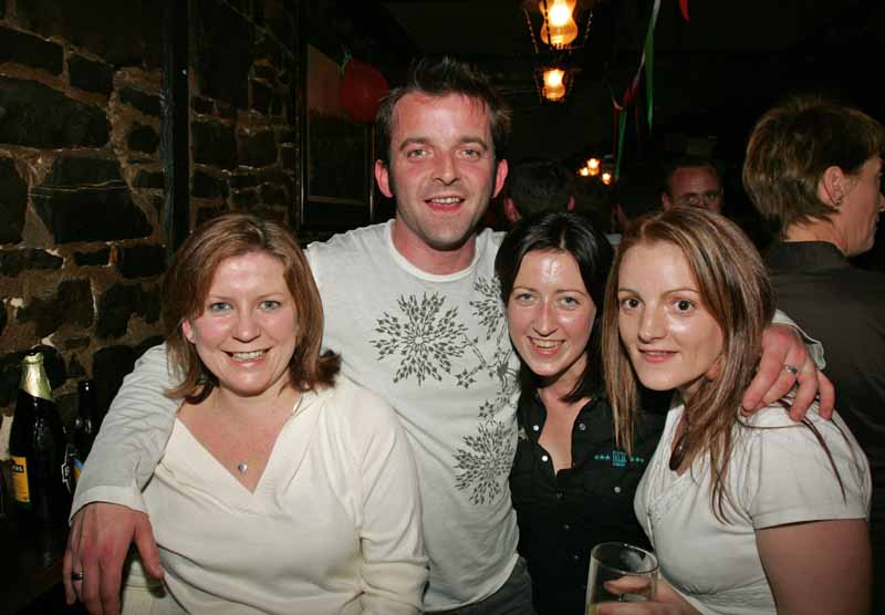 Group enjoying their last drink in the Humbert Inn, Castlebar on Sunday Night last, from left:  Lou Harty, Darrell Fahy, Sheena  
and Antoinette McDonnell. Photo:  Michael Donnelly