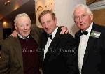 Mick Mulderrig who won an All Ireland Senior Football medal for Mayo 1951 pictured  with Taoiseach Enda Kenny TD and Frank Fleming Mayo Association Dublin at the Mayo Associations Worldwide Convention 2011 Gala dinner in Hotel Westport. Photo: © Michael Donnelly 2011