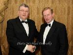 Pat Jennings, Mayoman of the Year, (Royal Theatre Castlebar) pictured with Taoiseach Enda Kenny TD, at the Mayo Association Worldwide Convention 2011 at Hotel Westport, Westport Co Mayo, no doubt Enda will be top of the list for next year's Mayoman of the Year!! . Photo:Michael Donnelly