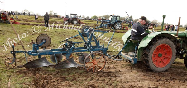 James Nevans, Ballynacargy Mullingar about to go into action at the 2009 Mayo County Ploughing Championships at Claremorris with his Ransome RS2D Plough. Photo:  Michael Donnelly