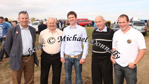 Pictured at the official opening of the 2009 Mayo County Ploughing Championships at Claremorris, from left: Sean Clarke, Killala; Seamus Brannick, Hollymount, Tim Quinn, "FBD Young Farmer of the Year" who performed the official opening, John Farragher, Tourmakeady and Niall Fleming, Tuam . Photo:  Michael Donnelly