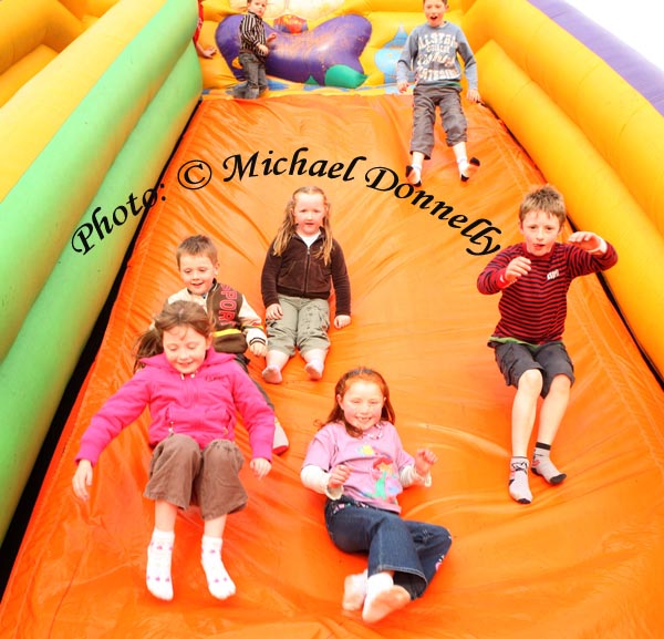The Slide at the 2009 Mayo County Ploughing Championships in Claremorris was a busy spot as children took advantage of the fine weather. Photo:  Michael Donnelly