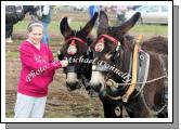Emma Rowley, Knock pictured with the Ploughing Donkeys at the 2009 Mayo County Ploughing Championships at Claremorris. Photo:  Michael Donnelly