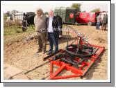 Johnny Fee, Dungannon Co Tyrone  pictured with Deputy Michael Ring and the Horse driven Thresher made by Hendersons of Omagh at the 2009 Mayo County Ploughing Championships at Claremorris. The Thresher is 120 years old and the only wooden Horse thresher working in Ireland. Photo:  Michael Donnelly