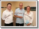 Pictured at the official opening of "Empire of Light" an exhibition of paintings by Chris Banahan, in the Linenhall Arts Centre Castlebar, from left: Ken Armstrong, Playwright, who performed the official opening; Chris Banahan, Artist and Marie Farrell, Director, Linenhall Arts Cente. The exhibition continues until 30th June. Photo:  Michael Donnelly