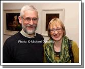 Martin and Regina McGarrigle Castlebar pictured at the official opening of "Discovered Moments" an exhibition of recents works by Deirdre Walsh in the Linenhall Arts Centre. The official opening was performed by Author Michael Mullen, Castlebar and continues until 1st November. Photo:  Michael Donnelly 