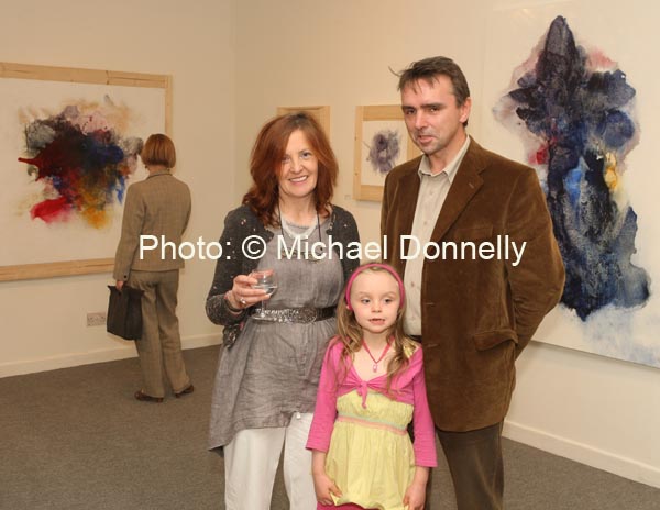 Pictured at the official opening of "Learning to Fly" an exhibition of work by Fabrizio Simeoni in the Linenhall Arts Centre, Castlebar, from left: Ruth Avalynne and Garry Kane, Kilsallagh Louisburgh. Photo:  Michael Donnelly