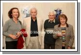 Pictured at the official opening of "Learning to Fly" an exhibition of work by Fabrizio Simeoni in the Linenhall Arts Centre, Castlebar, from left: Noelle Angley, Westport; Cllr Johnny Mee, and Michael Fadden Castlebar and Mary Hallinan Killawalla. Photo:  Michael Donnelly