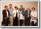 Pictured at the official opening of "Soft Day, Thank God" an exhibition of recent paintings by Leah Begg in the Linenhall Arts Centre, Castlebar, from left: Therese Ruane, Snugboro, Ger Reidy, who performed the official opening; Caitrona Ruane, The Northern Ireland Education minister; Leah Beggs, Artist, Oughterard, Galway / Dublin; Sean  Heala, Achill and Castlebar and Marie Farrell, Director Linenhall  Art Centre, Castlebar  .Photo:  Michael Donnelly