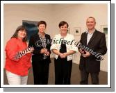 Pictured at the official opening of "Soft Day, Thank God" an exhibition of recent paintings by Leah Begg in the Linenhall Arts Centre, Castlebar, from left: Maura Connolly, Administrator Linenhall Arts Centre; Anne Healy, New Ross; Caitrona Ruane,  Northern Ireland Education Minister and Pat Ruane, Cork/Mayo. Photo:  Michael Donnelly