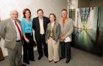 Pictured at the official opening Asylum, an exhibition by Artist Mary Kelly in the Linenhall Arts Centre, Castlebar, from left: Cllr Johnny Mee, Mayor of Castlebar; Dr Anne and Tomas Collins, Orlaith McTigue and Michael Larkin. Photo Michael Donnelly

