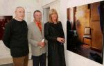 Members of Mayo Psychiatric Services, Cllr  Eugene McCormack and Michael Larkin pictured with Dublin Artist, Mary Kelly  at the official opening of her  Exhibition Asylum, in the Linenhall Arts Centre, Castlebar. Photo Michael Donnelly