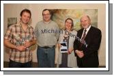 Pictured at the official opening of the exhibition of recent paintings by Michael McSwiney (Courtmacsharry West Cork), at the Linenhall Arts Centre, Castlebar, from left: Michael McSwiney, Artist; Eamon Smith, Chairman Linenhall Arts Centre, (who performed the official opening); Marie Farell, Director Linenhall Arts Centre and Cllr Michael Kilcoyne, Castlebar. The exhibition continues until 28 February. Photo:  Michael Donnelly