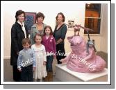 Pictured at the official opening of "The Owl and the Pussycat" by artists Cathy Hack & Grinne OReilly in the Linenhall Arts Centre, Castlebar, front from left: Oscar and Maud Rowland and Ciara O'Malley; at back: Bernie Rowland, Mary O'Malley and Jackie Rowland. The Exhibition continues until Saturday 31st October. Photo:  Michael Donnelly