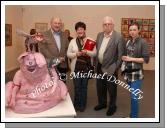 Pictured at the official opening of "The Owl and the Pussycat" by artists Cathy Hack & Grinne OReilly in the Linenhall Arts Centre, Castlebar, from left: Cllr Michael Kilcoyne, Castlebar; Patricia Rice, Islandeady, Sean  Heala, Castlebar and Debbie Rice. The Exhibition continues until Saturday 31st October. Photo:  Michael Donnelly