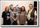 Pictured at the official opening of "The Owl and the Pussycat" by artists Cathy Hack & Grinne OReilly in the Linenhall Arts Centre, Castlebar, from left: Cathy Hack , Marie Farrell, Director Linenhall Arts Centre, Grinne OReilly and  Art  Silleabhin, who performed the official opening. The Exhibition continues until Saturday 31st October.