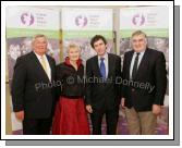 Ray McSharry, Chairman Failte Ireland North West, pictured with Independent Deputies Marian Harkin,TD and MEP and Dr Jerry Cowley TD and Sean Hannick chairman of Council for the West in Ireland West Airport Knock at the launch of scheduled Transatlantic Services to New York and Boston. Photo:  Michael Donnelly