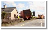 Pat Staunton, had a narrow escape when this truck crashed through his wall at Ballyheane just missing his house.