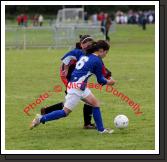 Stacey Freyne, Balla sets up another attack against Fanad Co Donegal in the Girls U-15 Soccer final at the HSE Community Games National Finals in Mosney, Photo:  Michael Donnelly