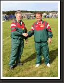  Cllr Martin Keane, extends good wishes to  the  Castlebar U-12 Soccer team  manager Gerry Conway before the final at the HSE Community Games National Finals in Mosney. Photo:  Michael Donnelly