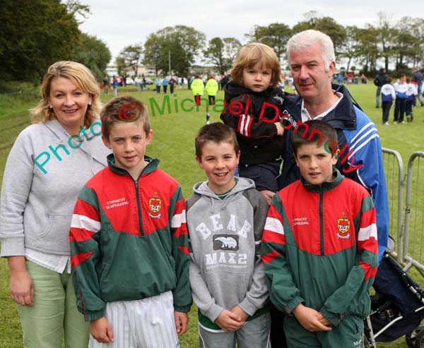 The Morrin Family, Breaffy pictured at the Rounders finals at HSE Community Games National Finals in Mosney, from Left: Caroline, Cian  Eimhin, and Daire; At back are Finian and Paraic. Photo:  Michael Donnelly