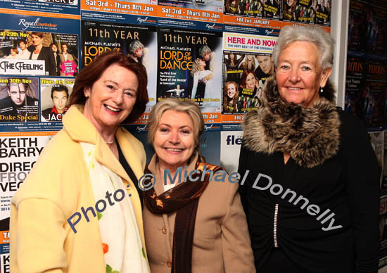 Westport Ladies, Mary Walshe Kelly, Tina Kelly and Maureen Lambert, pictured at Elaine Paige in the Castlebar Royal Theatre & Events Centre, Castlebar.Photo:  Michael Donnelly
