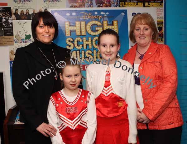  Ballina ladies, pictured at High School Musical in Castlebar Royal Theatre, from left Siobhan and Megan Nash and Rebecca and Paula Donnelly. Photo:  Michael Donnelly