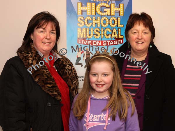 Ann Foody, Corballa pictured with Sarah and Marcella Rice Coolaney Co Sligo at "High School Musical" in Castlebar Royal Theatre. Photo:  Michael Donnelly