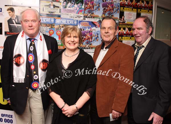 Group from Crossmolina pictured at the Joe Dolan Reunion Show in the TF Royal Theatre Castlebar, from left: Reggie Duffy, Breda and John Mulkearns  and  Pat Murphy. Photo:  Michael Donnelly