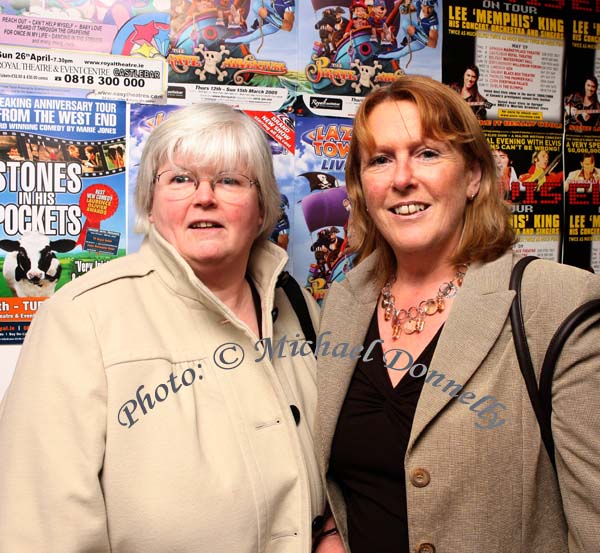 Gina Weafer and Josephine Hennelly, Bohola, pictured at the Joe Dolan Reunion Show in the TF Royal Theatre Castlebar. Photo:  Michael Donnelly