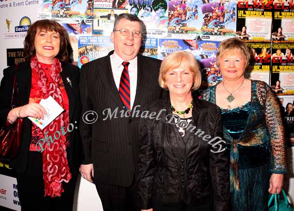Pictured at the Joe Dolan Reunion Show in the TF Royal Theatre Castlebar, from left: Mary Coleman, Claremorris; Pat Jennings TF Royal Hotel and Theatre, Marie Kerins, Castlebar and Liz Geoghegan, Carlow, Co Laois. Photo:  Michael Donnelly