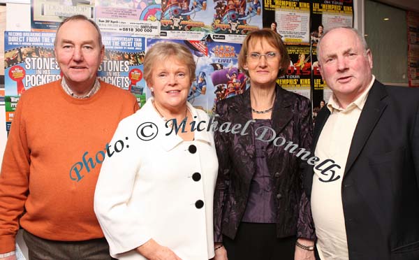 Pictured at the Joe Dolan Reunion Show in the TF Royal Theatre Castlebar, from left: Pete and Kay Higgins, Ballyhaunis and Noreen and Pete Gallagher Ballyhaunis. Photo:  Michael Donnelly